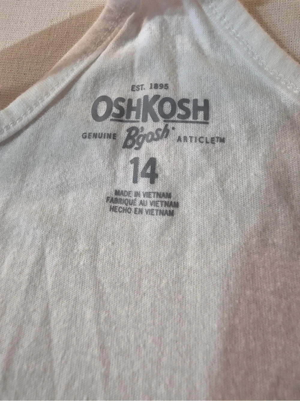 OshKosh B'gosh White Racerback Tank with Sequined Bird Graphic